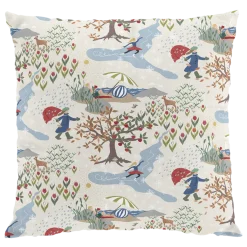 Mönstrade Kuddfodral<Arvidssons textil Årstider beige kuddfodral