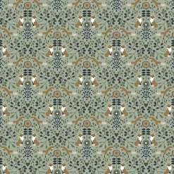 Gardintyger Mönstrade|Arvidssons Textil< Rävstigen grön tyg