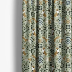 Gardintyger Mönstrade|Arvidssons Textil< Rävstigen grön tyg