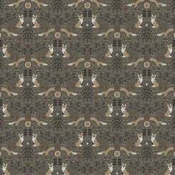 Gardintyger Mönstrade|Arvidssons Textil<Arvidssons textil Rävstigen khaki tyg