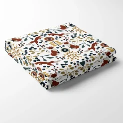 Juldukar|Bordsduk<Arvidssons textil Rävstigen vit-röd bordsduk