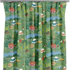Gardiner Mönstrade<Arvidssons textil Semester grön gardiner – sommar och camping