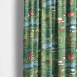 Gardiner Mönstrade<Arvidssons textil Semester grön gardiner – sommar och camping