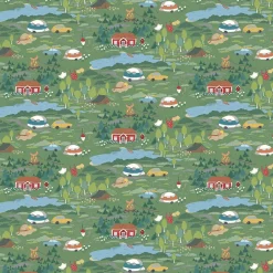 Gardintyger Mönstrade|Arvidssons Textil<Arvidssons textil Semester grön tyg – sommar och camping