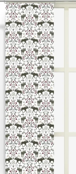 Panelgardiner<Arvidssons textil Skogens konung khakigrön - panelgardiner