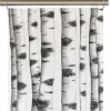 Panelgardiner<Arvidssons textil Skogsbryn panelgardiner med björkstammar