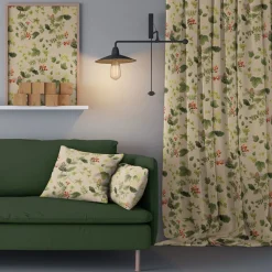 Gardintyger Mönstrade|Arvidssons Textil<Arvidssons textil Skogsälvan beige tyg