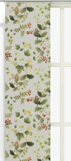 Panelgardiner<Arvidssons textil Skogsälvan grå panelgardiner