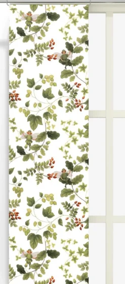 Panelgardiner<Arvidssons textil Skogsälvan vit panelgardiner