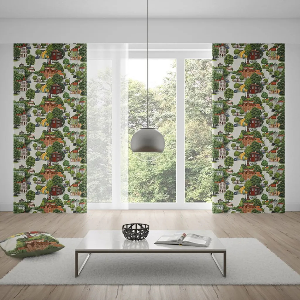 Gardintyger Mönstrade|Arvidssons Textil<Arvidssons textil Sommarstad tyg
