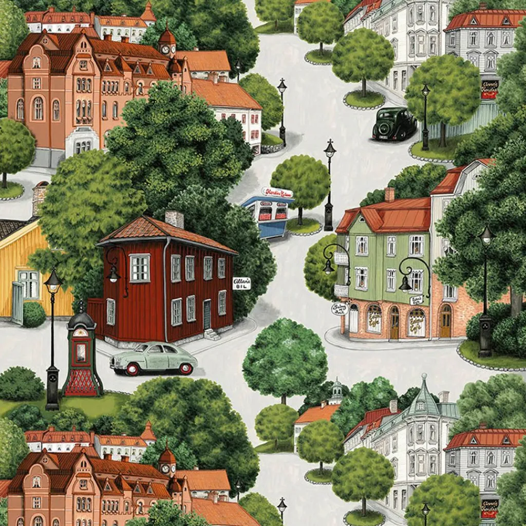 Gardintyger Mönstrade|Arvidssons Textil<Arvidssons textil Sommarstad tyg