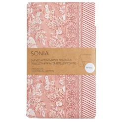 Bordsduk<Fondaco Sonia rosa textilvaxduk 140x250 cm – vattenavvisande duk i bomull