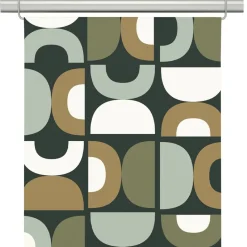 Panelgardiner<Arvidssons textil Spiraldans grön panelgardiner