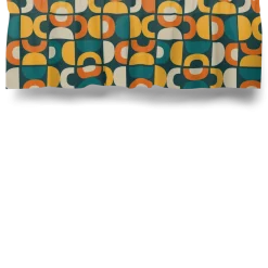 Gardinkappor Mönstrade<Arvidssons textil Spiraldans turkos-gul gardinkappa metervara