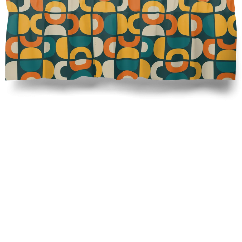 Gardinkappor Mönstrade<Arvidssons textil Spiraldans turkos-gul gardinkappa metervara