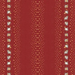 Arvidssons Textil|Jultyger<Arvidssons textil Stjärnglans bård vinröd