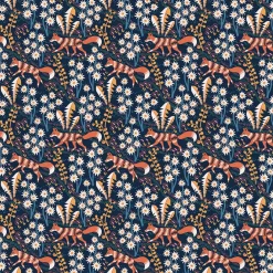 Gardintyger Mönstrade|Arvidssons Textil<Arvidssons textil Stjärnspeja mörkblå tyg