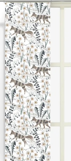 Panelgardiner<Arvidssons textil Stjärnspeja offwhite-ljusbrun panelgardiner
