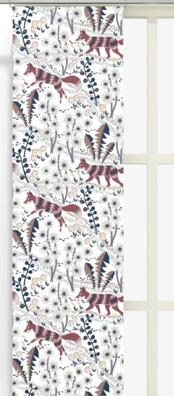 Julgardiner|Panelgardiner<Arvidssons textil Stjärnspeja offwhite-vinröd panelgardiner