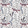 Gardintyger Mönstrade|Arvidssons Textil<Arvidssons textil Stjärnspeja offwhite-vinröd tyg