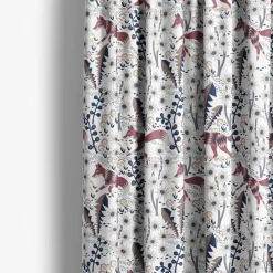 Gardintyger Mönstrade|Arvidssons Textil<Arvidssons textil Stjärnspeja offwhite-vinröd tyg