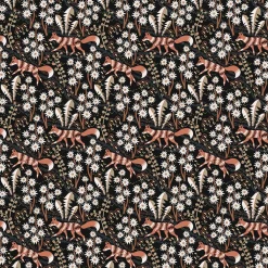 Gardintyger Mönstrade|Arvidssons Textil<Arvidssons textil Stjärnspeja svart tyg