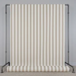 Randiga Möbeltyger|Dynväv< Straight Line outdoor beige randigt jacquardtyg
