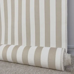 Randiga Möbeltyger|Dynväv< Straight Line outdoor beige randigt jacquardtyg