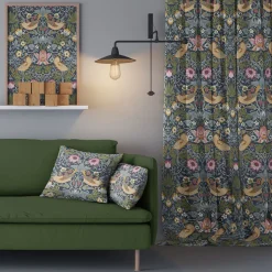 Gardiner Mönstrade<Nordisk Textil Strawberry Finch gardiner