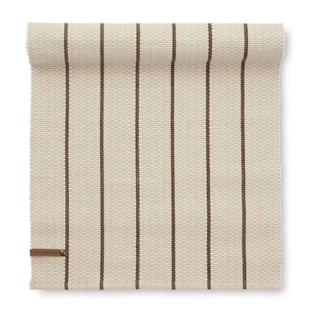 Bordslöpare<Jakobsdals Striava beige löpare 35x120 cm