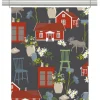 Panelgardiner<Arvidssons textil Strövtåg mörkgrå panelgardiner
