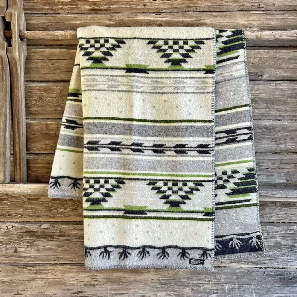 Ullfiltar<Kerstin Landström Design Sundborn grön ullfilt 130x180cm -