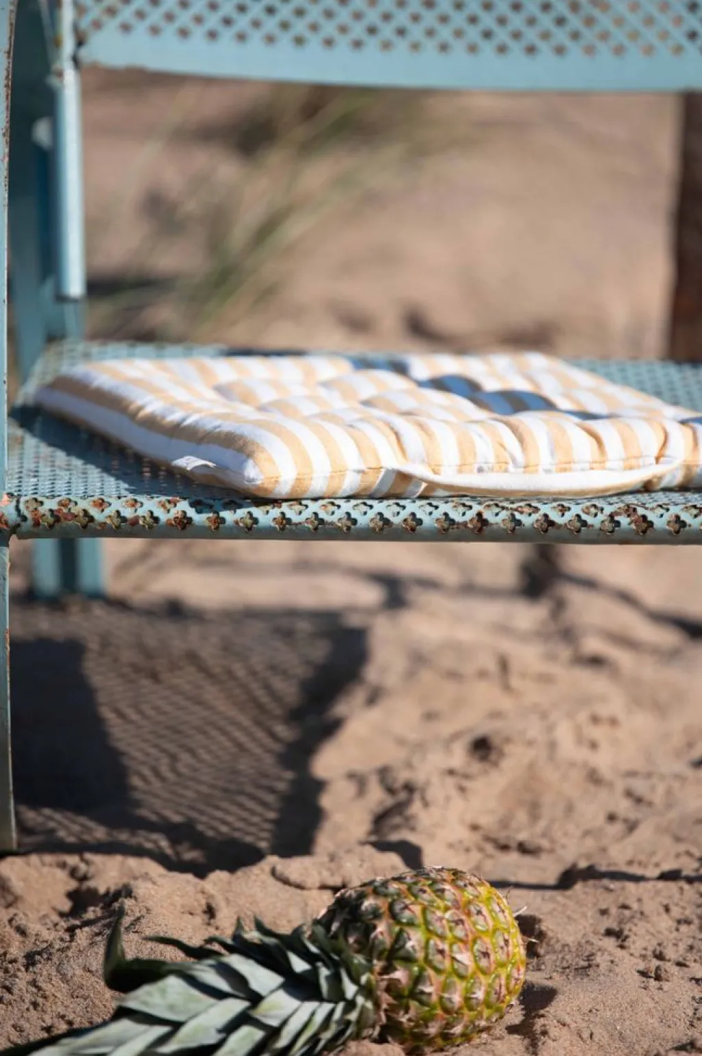 Sittunderlag<Fondaco Svea gul sittdyna med handtag