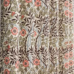 Gardiner Mönstrade<Nordisk Textil Sweet flower brun-grön gardiner