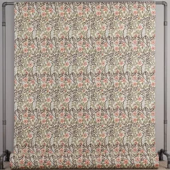 Arts & Crafts Tyger|Gardintyger Mönstrade<Nordisk Textil Sweet flower brun-grön tyg