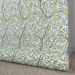 Arts & Crafts Tyger|Gardintyger Mönstrade< Sweet flower grön tyg