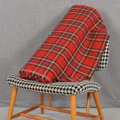 Rutor & Ränder< Tartan röd skotskrutigt tyg