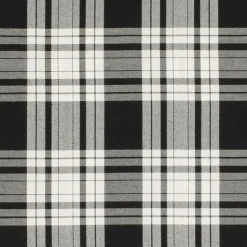 Rutor & Ränder< Tartan svart-vit skotskrutigt tyg