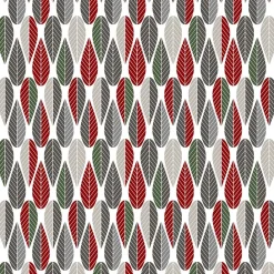 Textilvaxduk<Arvidssons textil Textilvaxduk Blader grön-röd