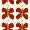 Textilvaxduk<Arvidssons textil Textilvaxduk Fjäril rost