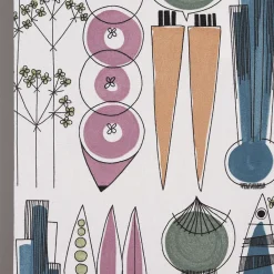 Textilvaxduk<Almedahls Textilvaxduk Picknick blå/rosa - lekfull retrodesign i mjuka färger