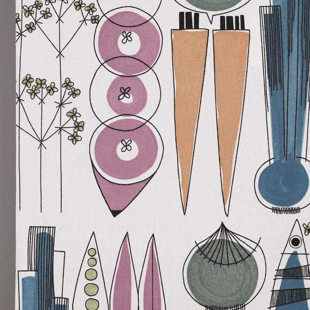 Textilvaxduk<Almedahls Textilvaxduk Picknick blå/rosa - lekfull retrodesign i mjuka färger