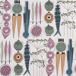 Textilvaxduk<Almedahls Textilvaxduk Picknick blå/rosa - lekfull retrodesign i mjuka färger