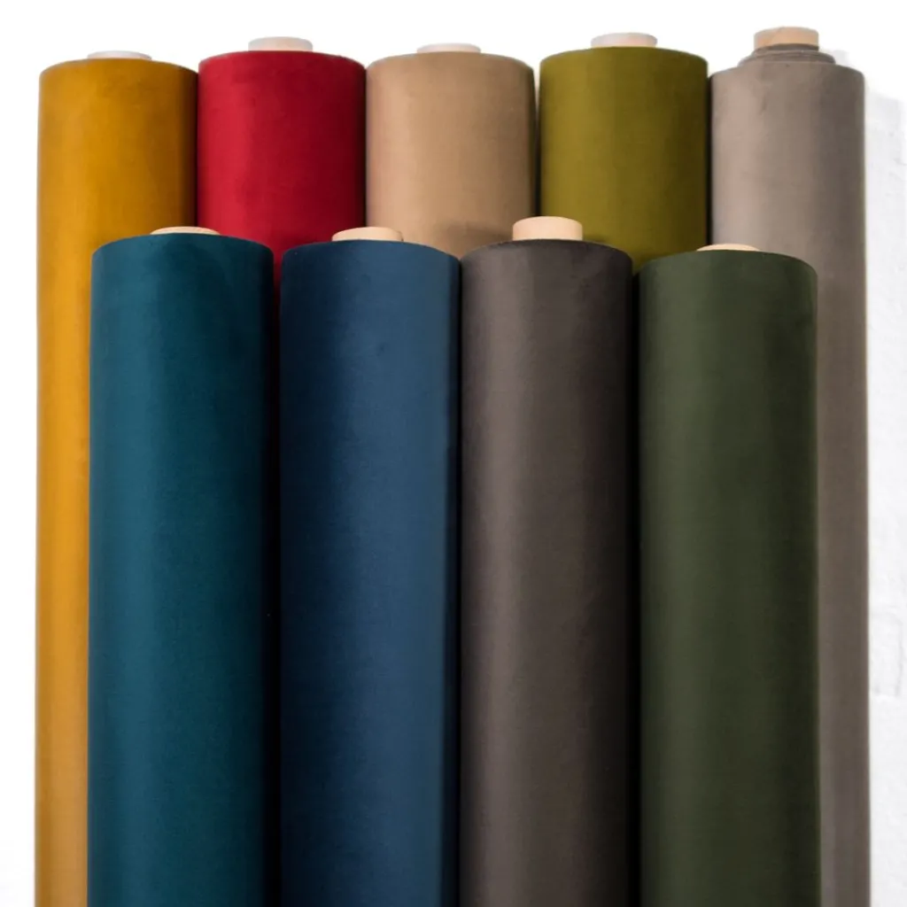 Möbelsammet|Enfärgade Möbeltyger<Nordisk Textil Tiffany Mustard möbelsammet – Slitstark & Lyxig