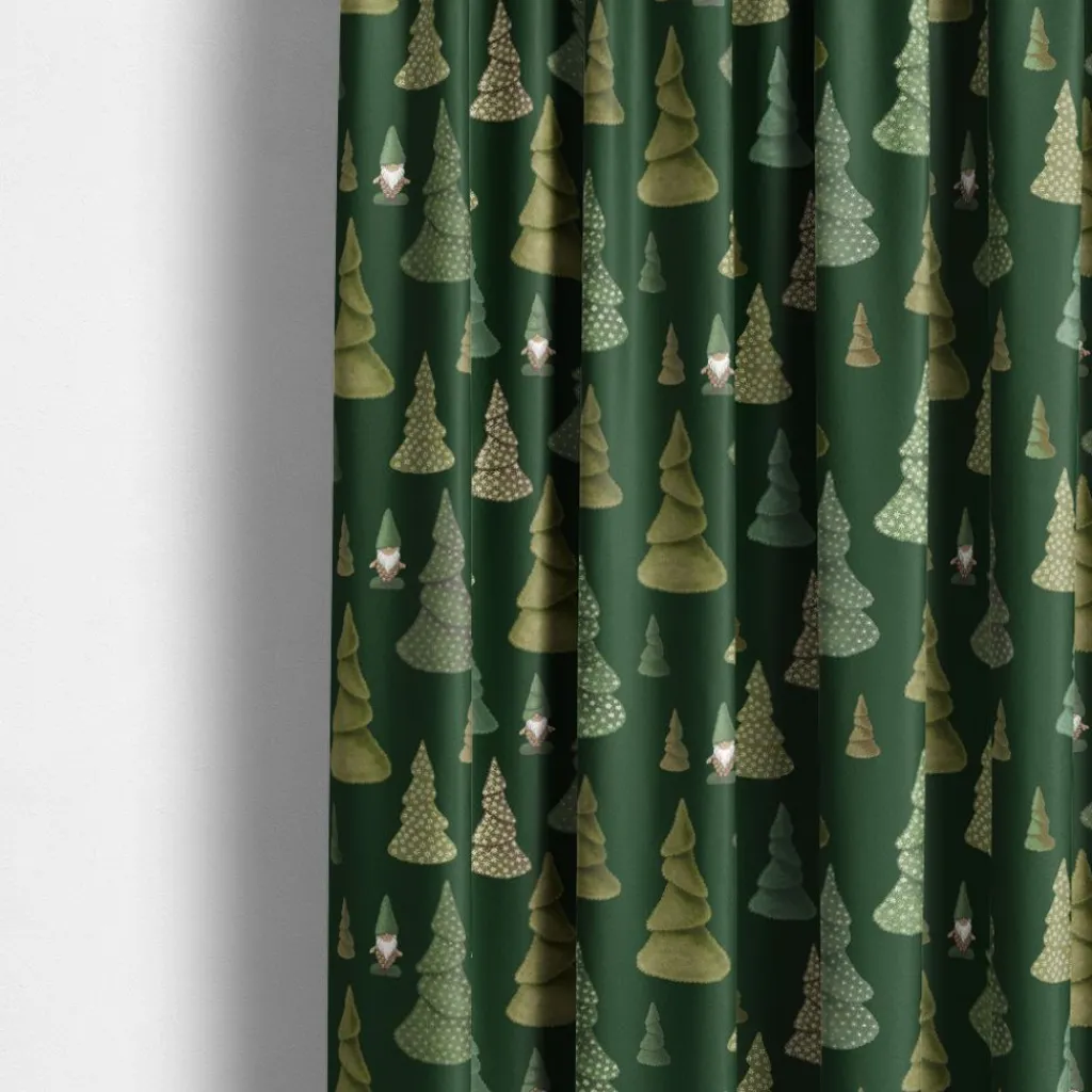 Gardintyger Mönstrade|Arvidssons Textil<Arvidssons textil Tomtegömma grön tyg