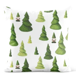 Mönstrade Kuddfodral<Arvidssons textil Tomtegömma – Kuddfodral vit