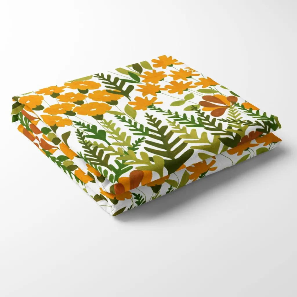 Bordsduk<Arvidssons textil Täppan gul bordsduk