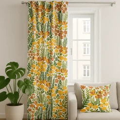 Gardiner Mönstrade<Arvidssons textil Täppan gul gardiner