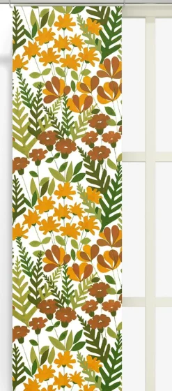 Panelgardiner<Arvidssons textil Täppan gul panelgardiner