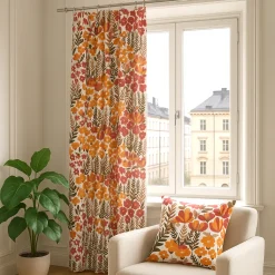 Gardiner Mönstrade<Arvidssons textil Täppan rost gardiner